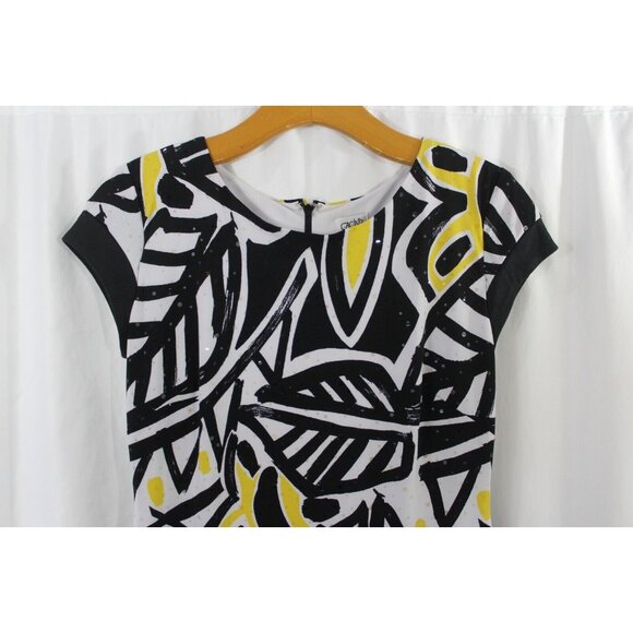 Cache Womens Embellished Cap Sleeve Multicolor Dress 4 - Picture 2 of 7